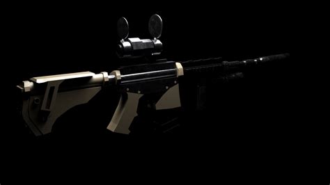 3D M416 Rifle Low Poly Model TurboSquid 2119492