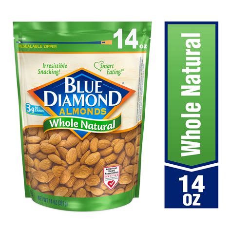 Blue Diamond Almonds Whole Natural Raw Almonds 14 Oz