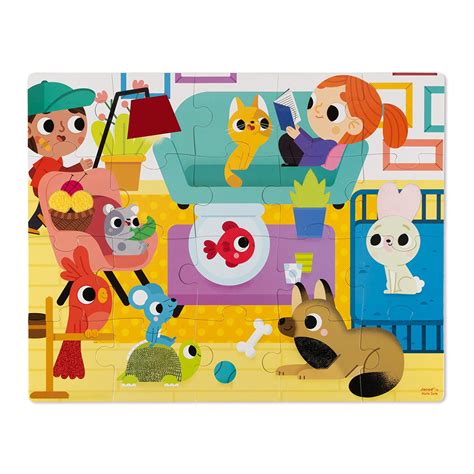 Puzzle enfant tactile Aninaux domestiques 20 pièces