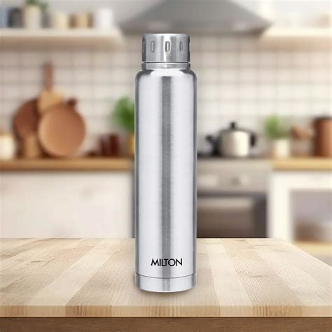SS Sleek Hot Cold Flask 500 Ml Milton Elfin Plastic World