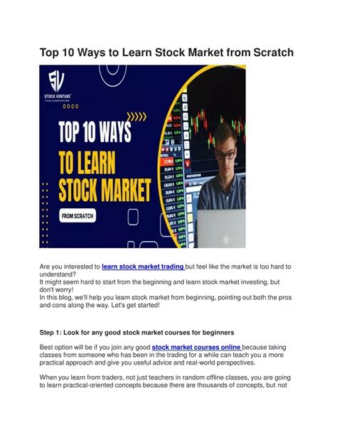 Ppt Top Ways To Learn Stock Market From Scratch Powerpoint