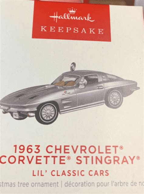 Hallmark 2022 Mini 1963 Chevrolet Corvette Stingray Christmas Ornament