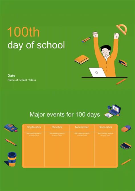 100th Day Of School Template – Free Google Slides Templates