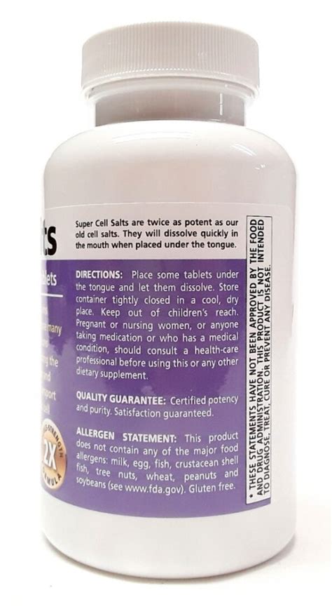 Standard Vitamins Super Cell Salts Sublingual 750 Tabs