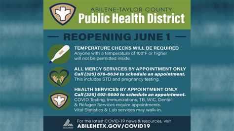 Abilene Taylor County Public Health Districts Mercy Clinic To Reopen