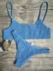 FREE SHIPPING Triangle Ruffles Crochet Bikini Set JKP