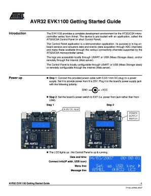 Fillable Online Avr Evk Getting Started Guide Atmel Fax Email