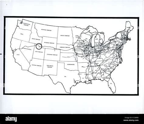 Transcontinental Railroad Map 1870