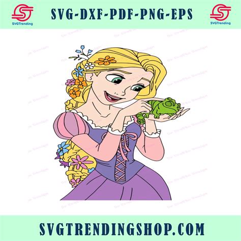 Rapunzel With Pascal Tangled Svg 3 Svg Dxf Cricut Silhouette Cut