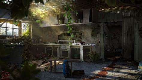 Abandoned Interior Concept Art Post Apocalyptique Apocalyptique