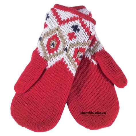 Свяжем зимние варежки на двух спицах