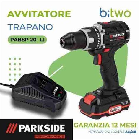 Parkside Performance Pabsp Li Trapano Avvitatore Brushless Batteria