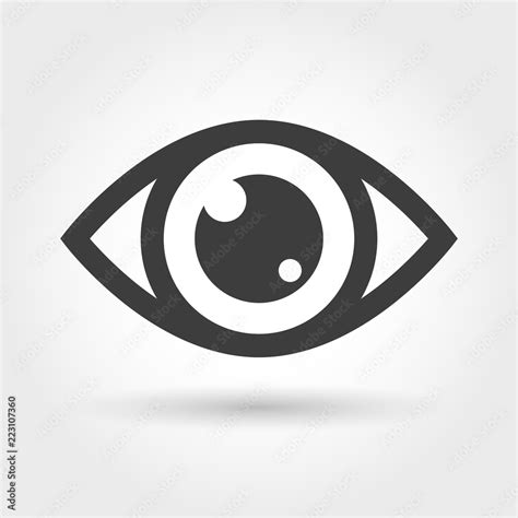 Eye Icon View Icon Isolated On White Background Glance Vision Sign