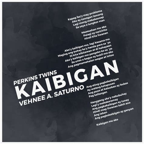 Tunay Na Kaibigan Di Kita Iiwanan Lyrics