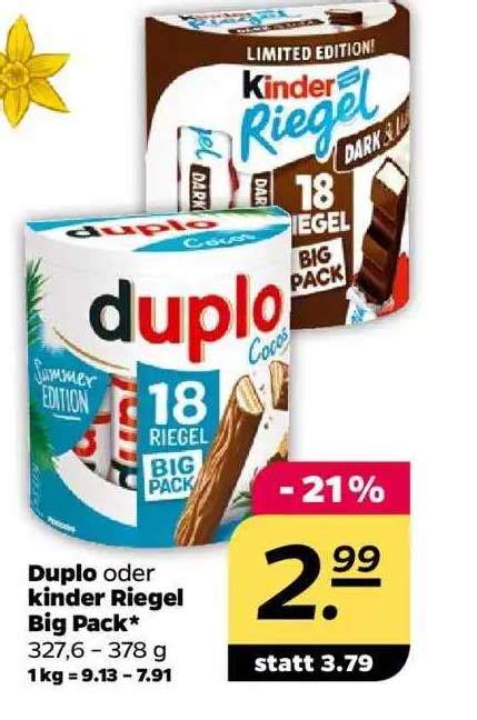 Duplo Kinder Riegel Big Pack Oder Schoko Bons Angebot Bei Hit Markt