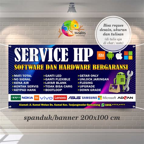 Spanduk Banner Service Hp Handphone Lazada Indonesia