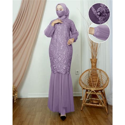 Jual MODEL BARU SIZE M L XL GAMIS MERISKA GAMIS DUYUNG TUTU BRUKAT