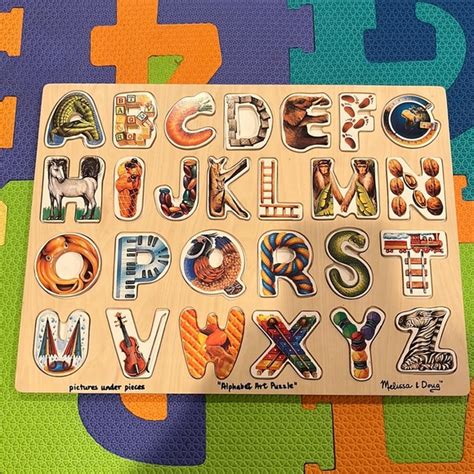 Melissa Doug Toys Melissa Doug Wooden Alphabet Puzzle Poshmark