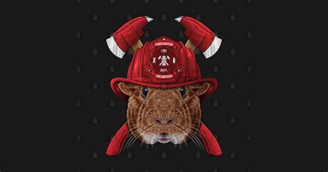 Firefighter Guinea Pig Fireman Boys Kids Fire Rescue Animal