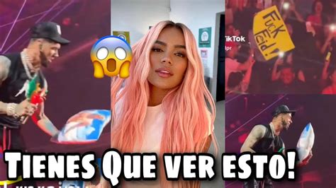 Anuel AA Se Burla De Karol G Y Feid Besa A Karol G En Concierto Feid