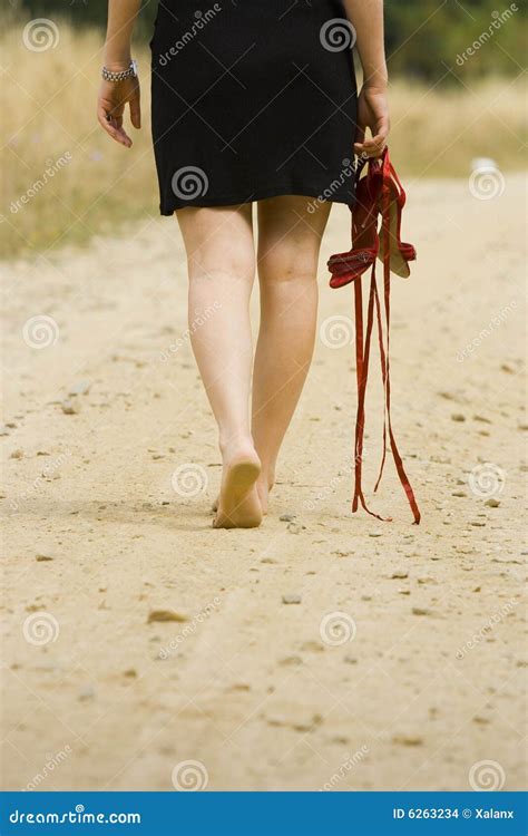 Barefoot Woman Stock Photo Image Of Holiday Sandals 6263234