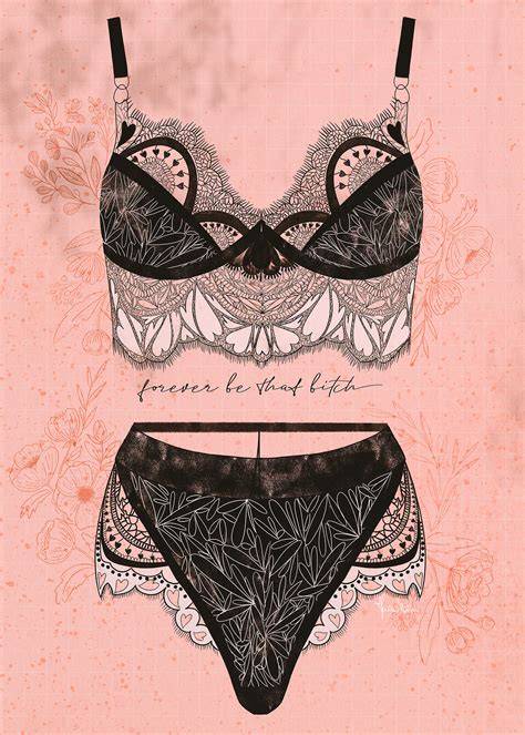 Ilustração digital Lingerie on Behance