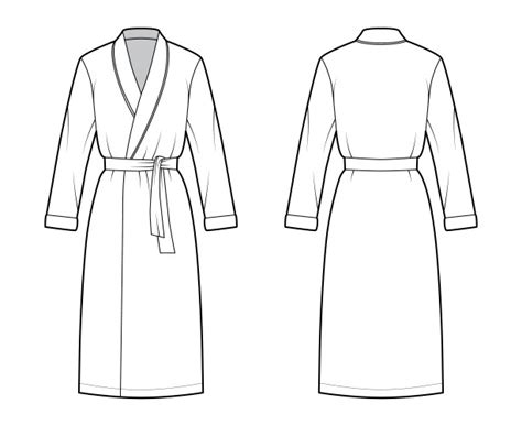 Bathrobe Spa Gown Vector Images Over 510