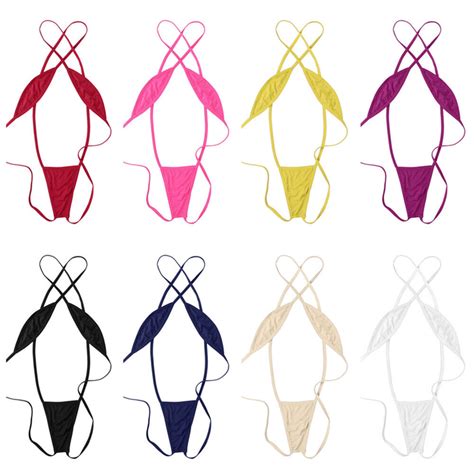 Women S Mini Bikini Sling Shot Thong One Piece Teddy Body Sexy Monokini Swimwear Ebay