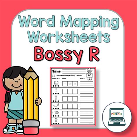 R Controlled Vowels Word Mapping Worksheets Bossy R Worksheets