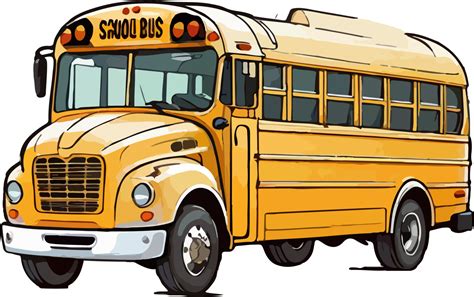 School Bus Cartoon Image Ai Generative 33864828 Png