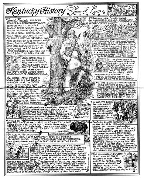 Daniel Boone Story Told On One Page In 1984 Publication