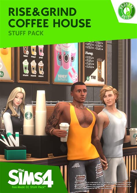 The Sims 4 Rise&Grind Coffee House - CC Stuff Pack | littledica | Sims ...