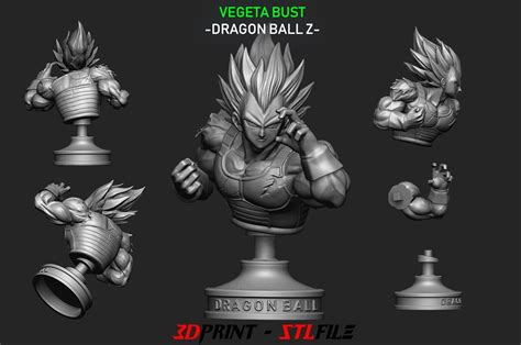 Archivo Stl Busto De Vegeta Dragonball Z 💬・modelo De Impresora 3d