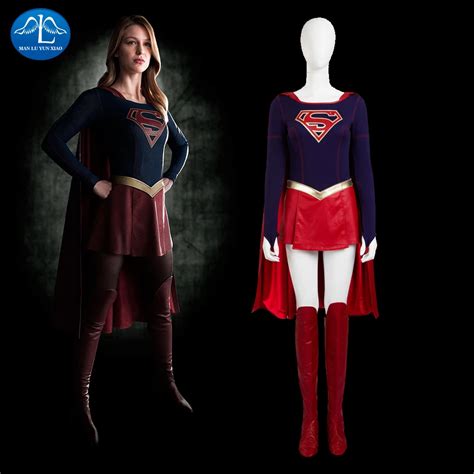 MANLUYUNXIAO Adult Supergirl Costume Cloak Skirt Movie Halloween ...