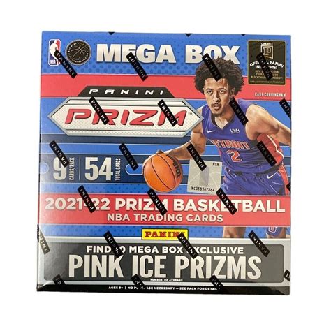 2021 22 Panini Prizm Basketball 54 Card Mega Box Pink Ice Prizms