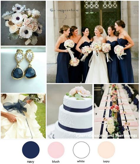 Navy And White Wedding Decorate