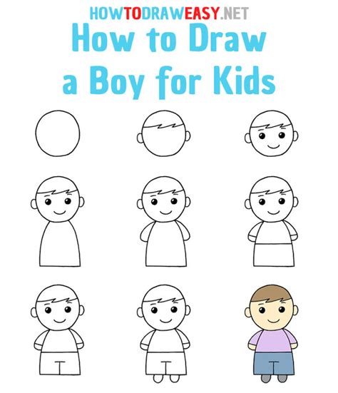 How To Draw A Boy Step By Step Easy Drawing Tutorial For Kids – NBKomputer