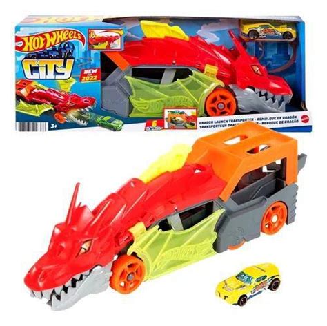 Pista city reboque do dragão carrinho hot wheels gtk42 mattel Pistas Magazine Luiza