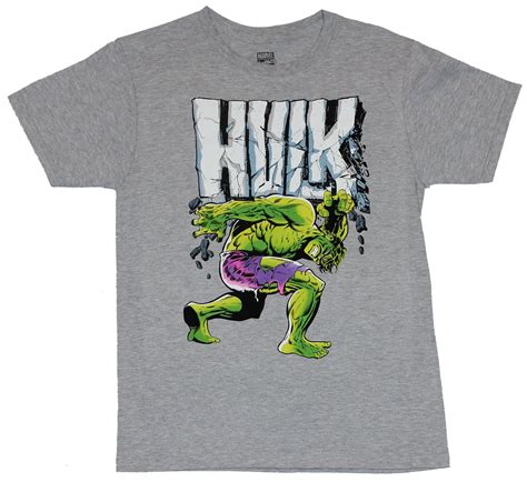 Hulk Marvel Comics Mens T Shirt Incrdible Hulk Holding Up Crushing