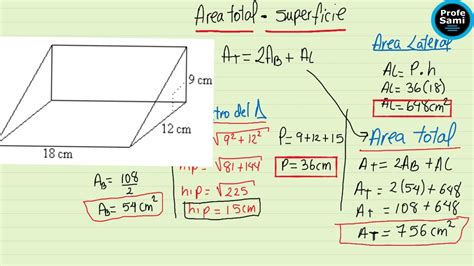Rea Total Del Prisma Recto Con Bases Tri Ngulos Rect Ngulos Youtube