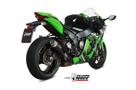 MIVV Slip On GPpro Black Standard Exhaust For Kawasaki ZX 10 R RR