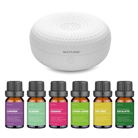 Combo Bem Estar Difusor De Aromas Essential Dry E Kit Leos