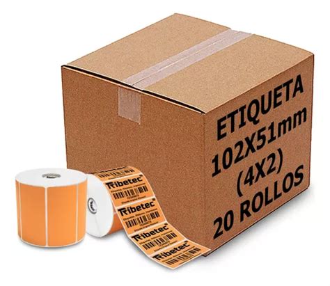 Rollos Etiqueta T Rmica Naranja X Mm Pz C U