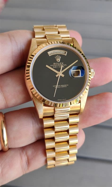 Full Set Rolex Day Date 18238 Onyx Dial Luxury Watches On Carousell