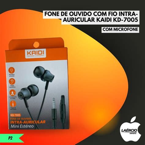 Fone De Ouvido Fio Intra Auricular Kaidi Kd La Rcio Imports