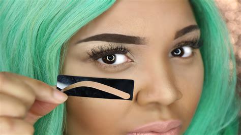 HOW TO USE EYEBROW STENCIL PERFECT EYEBROWS YouTube