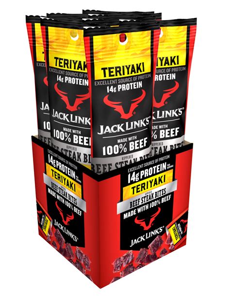 Teriyaki Beef Jerky Steak Bites High Protein Meat Snacks Jack Links