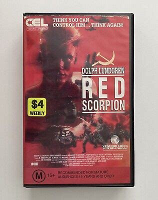 Red Scorpion Vhs Cel Big Box Ex Rental Video Tape Dolph Lundgren