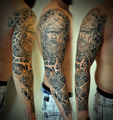 Viking Style Tattoo Sleeve By Charlienorway By Gettattoo On Deviantart