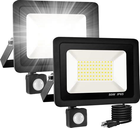 pack  led flood light lm led security lights motion sensor
